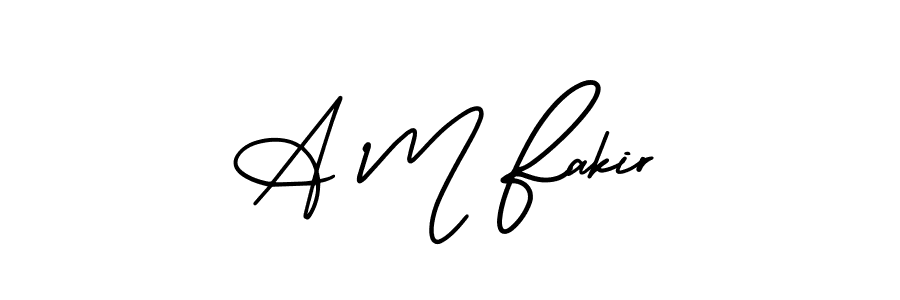 It looks lik you need a new signature style for name A M Fakir. Design unique handwritten (AmerikaSignatureDemo-Regular) signature with our free signature maker in just a few clicks. A M Fakir signature style 3 images and pictures png