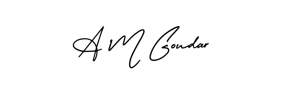 Create a beautiful signature design for name A M Goudar. With this signature (AmerikaSignatureDemo-Regular) fonts, you can make a handwritten signature for free. A M Goudar signature style 3 images and pictures png