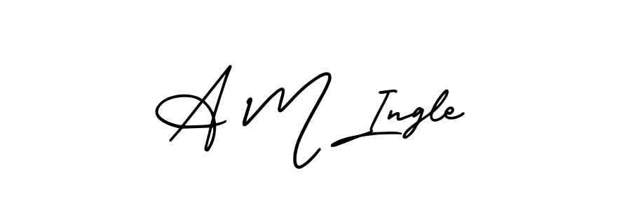 Design your own signature with our free online signature maker. With this signature software, you can create a handwritten (AmerikaSignatureDemo-Regular) signature for name A M Ingle. A M Ingle signature style 3 images and pictures png