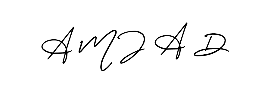 How to Draw A M J A D signature style? AmerikaSignatureDemo-Regular is a latest design signature styles for name A M J A D. A M J A D signature style 3 images and pictures png