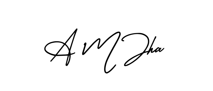 Here are the top 10 professional signature styles for the name A M Jha. These are the best autograph styles you can use for your name. A M Jha signature style 3 images and pictures png