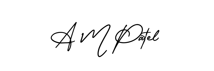 How to Draw A M Patel signature style? AmerikaSignatureDemo-Regular is a latest design signature styles for name A M Patel. A M Patel signature style 3 images and pictures png