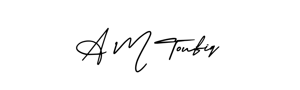 You can use this online signature creator to create a handwritten signature for the name A M Toufiq. This is the best online autograph maker. A M Toufiq signature style 3 images and pictures png