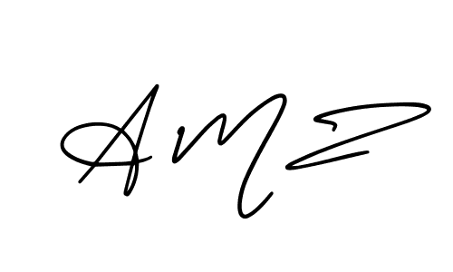 if you are searching for the best signature style for your name A M Z. so please give up your signature search. here we have designed multiple signature styles  using AmerikaSignatureDemo-Regular. A M Z signature style 3 images and pictures png
