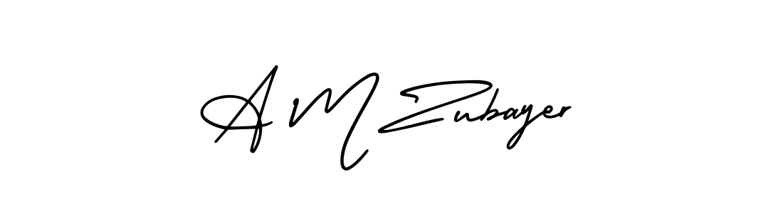 Also we have A M Zubayer name is the best signature style. Create professional handwritten signature collection using AmerikaSignatureDemo-Regular autograph style. A M Zubayer signature style 3 images and pictures png
