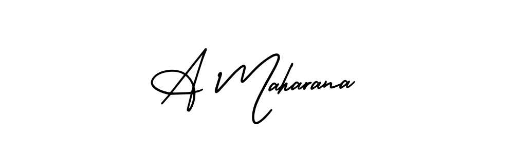 Create a beautiful signature design for name A Maharana. With this signature (AmerikaSignatureDemo-Regular) fonts, you can make a handwritten signature for free. A Maharana signature style 3 images and pictures png