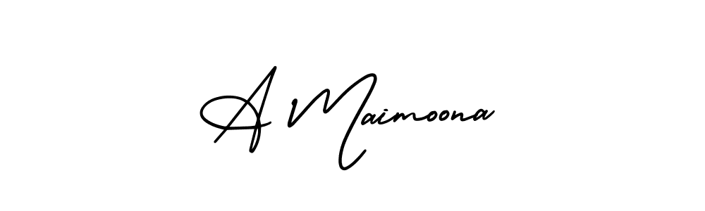 Best and Professional Signature Style for A Maimoona. AmerikaSignatureDemo-Regular Best Signature Style Collection. A Maimoona signature style 3 images and pictures png