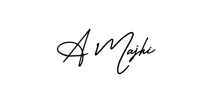 A Majhi stylish signature style. Best Handwritten Sign (AmerikaSignatureDemo-Regular) for my name. Handwritten Signature Collection Ideas for my name A Majhi. A Majhi signature style 3 images and pictures png