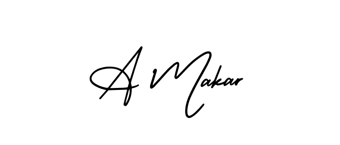 if you are searching for the best signature style for your name A Makar. so please give up your signature search. here we have designed multiple signature styles  using AmerikaSignatureDemo-Regular. A Makar signature style 3 images and pictures png