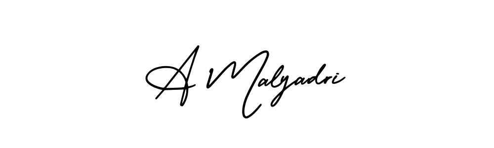 Similarly AmerikaSignatureDemo-Regular is the best handwritten signature design. Signature creator online .You can use it as an online autograph creator for name A Malyadri. A Malyadri signature style 3 images and pictures png