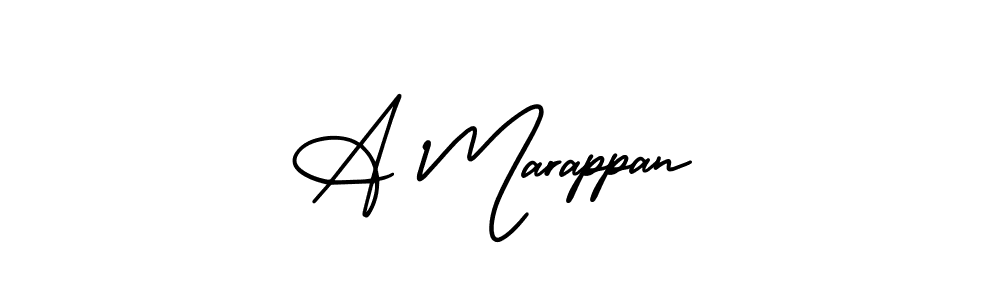 Create a beautiful signature design for name A Marappan. With this signature (AmerikaSignatureDemo-Regular) fonts, you can make a handwritten signature for free. A Marappan signature style 3 images and pictures png