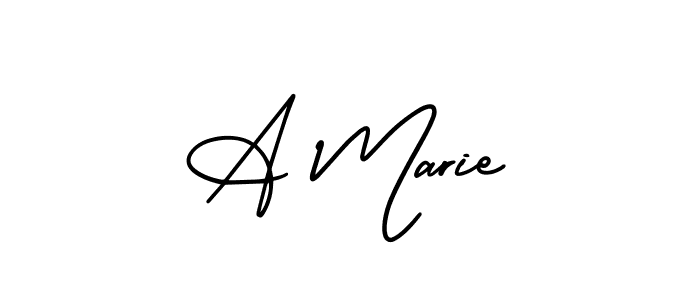 Design your own signature with our free online signature maker. With this signature software, you can create a handwritten (AmerikaSignatureDemo-Regular) signature for name A Marie. A Marie signature style 3 images and pictures png