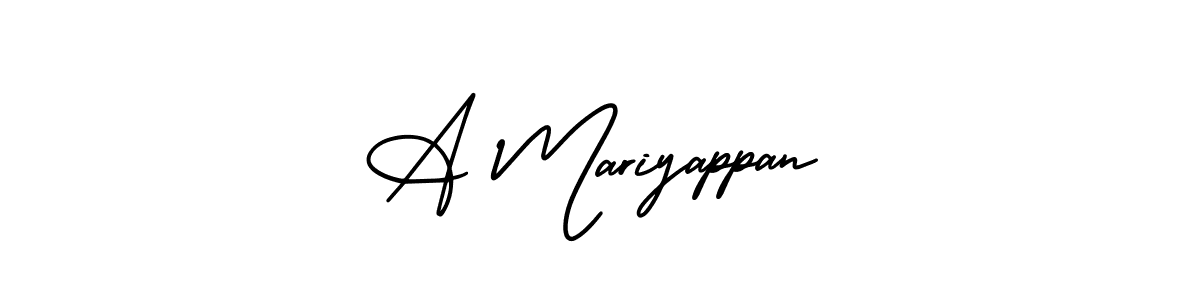 This is the best signature style for the A Mariyappan name. Also you like these signature font (AmerikaSignatureDemo-Regular). Mix name signature. A Mariyappan signature style 3 images and pictures png