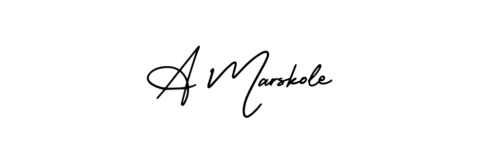 A Marskole stylish signature style. Best Handwritten Sign (AmerikaSignatureDemo-Regular) for my name. Handwritten Signature Collection Ideas for my name A Marskole. A Marskole signature style 3 images and pictures png