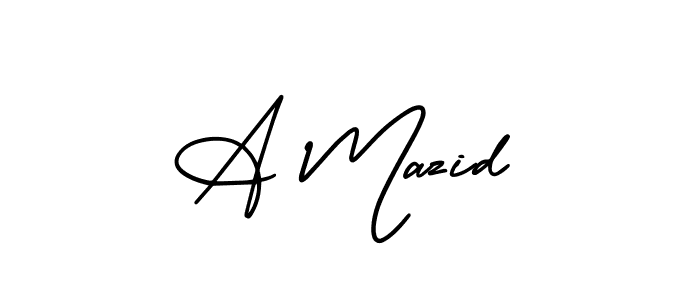 Use a signature maker to create a handwritten signature online. With this signature software, you can design (AmerikaSignatureDemo-Regular) your own signature for name A Mazid. A Mazid signature style 3 images and pictures png