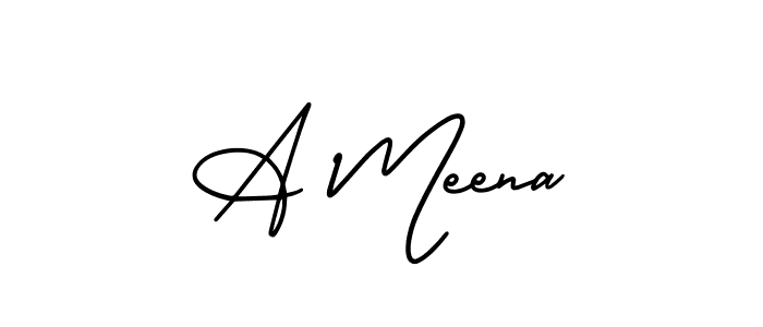 How to make A Meena signature? AmerikaSignatureDemo-Regular is a professional autograph style. Create handwritten signature for A Meena name. A Meena signature style 3 images and pictures png