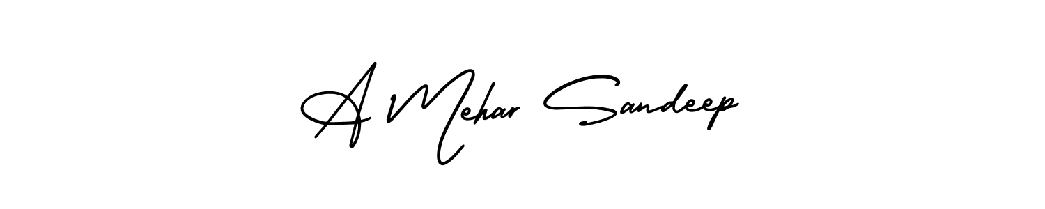 Similarly AmerikaSignatureDemo-Regular is the best handwritten signature design. Signature creator online .You can use it as an online autograph creator for name A Mehar Sandeep. A Mehar Sandeep signature style 3 images and pictures png