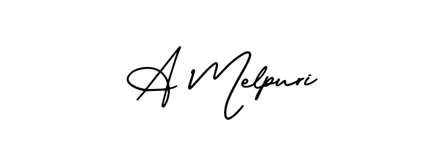You should practise on your own different ways (AmerikaSignatureDemo-Regular) to write your name (A Melpuri) in signature. don't let someone else do it for you. A Melpuri signature style 3 images and pictures png