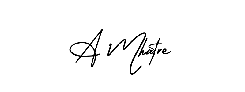 Use a signature maker to create a handwritten signature online. With this signature software, you can design (AmerikaSignatureDemo-Regular) your own signature for name A Mhatre. A Mhatre signature style 3 images and pictures png