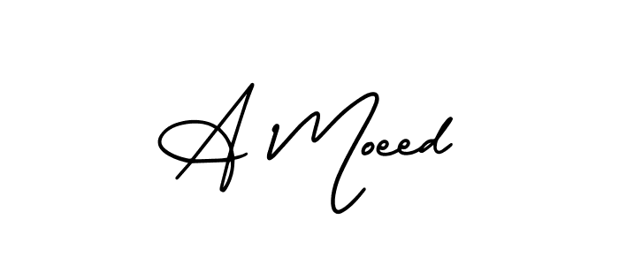 Make a beautiful signature design for name A Moeed. With this signature (AmerikaSignatureDemo-Regular) style, you can create a handwritten signature for free. A Moeed signature style 3 images and pictures png