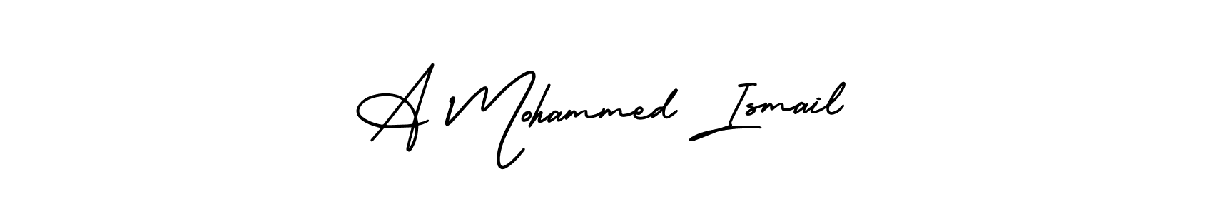 Also You can easily find your signature by using the search form. We will create A Mohammed Ismail name handwritten signature images for you free of cost using AmerikaSignatureDemo-Regular sign style. A Mohammed Ismail signature style 3 images and pictures png