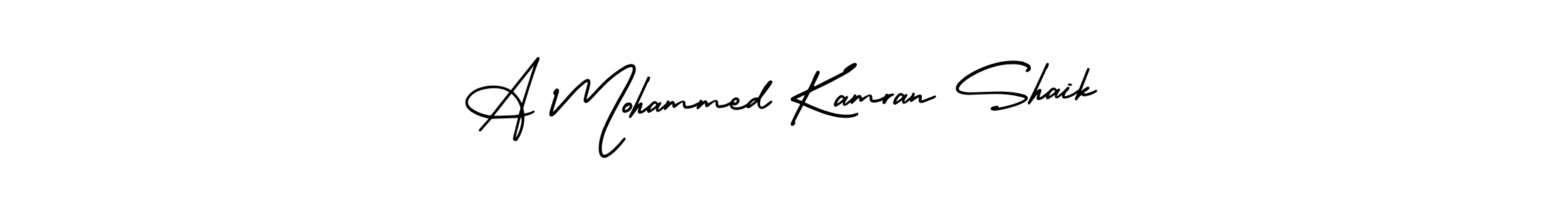 Design your own signature with our free online signature maker. With this signature software, you can create a handwritten (AmerikaSignatureDemo-Regular) signature for name A Mohammed Kamran Shaik. A Mohammed Kamran Shaik signature style 3 images and pictures png