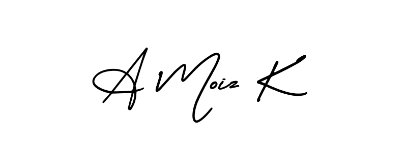 Check out images of Autograph of A Moiz K name. Actor A Moiz K Signature Style. AmerikaSignatureDemo-Regular is a professional sign style online. A Moiz K signature style 3 images and pictures png