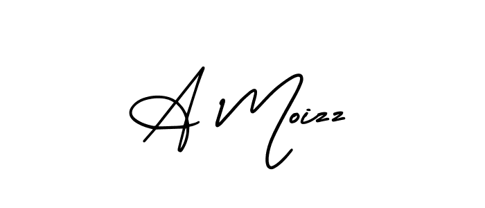 You should practise on your own different ways (AmerikaSignatureDemo-Regular) to write your name (A Moizz) in signature. don't let someone else do it for you. A Moizz signature style 3 images and pictures png