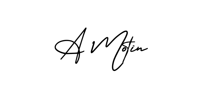 Use a signature maker to create a handwritten signature online. With this signature software, you can design (AmerikaSignatureDemo-Regular) your own signature for name A Motin. A Motin signature style 3 images and pictures png