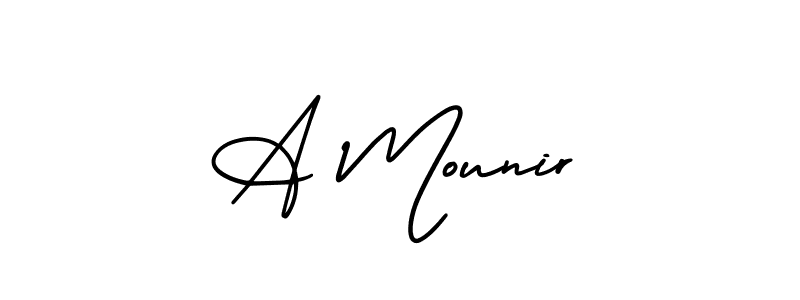 Once you've used our free online signature maker to create your best signature AmerikaSignatureDemo-Regular style, it's time to enjoy all of the benefits that A Mounir name signing documents. A Mounir signature style 3 images and pictures png