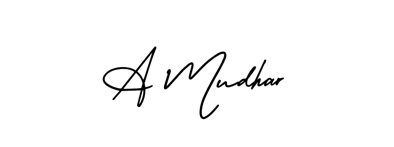 Similarly AmerikaSignatureDemo-Regular is the best handwritten signature design. Signature creator online .You can use it as an online autograph creator for name A Mudhar. A Mudhar signature style 3 images and pictures png