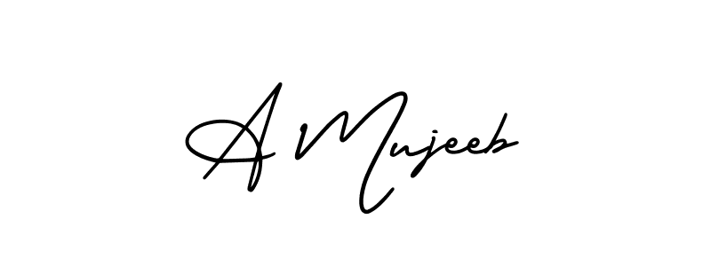 Here are the top 10 professional signature styles for the name A Mujeeb. These are the best autograph styles you can use for your name. A Mujeeb signature style 3 images and pictures png