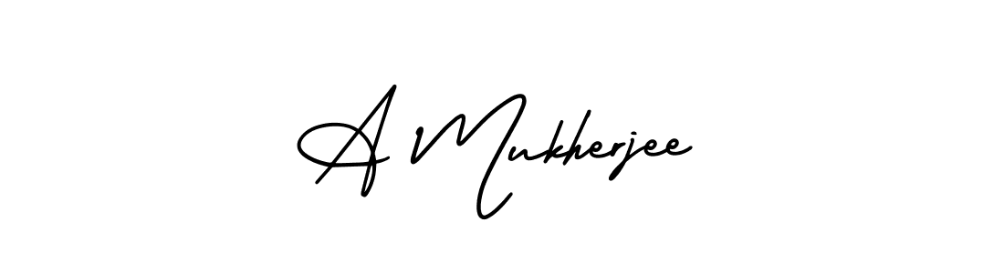 How to make A Mukherjee signature? AmerikaSignatureDemo-Regular is a professional autograph style. Create handwritten signature for A Mukherjee name. A Mukherjee signature style 3 images and pictures png