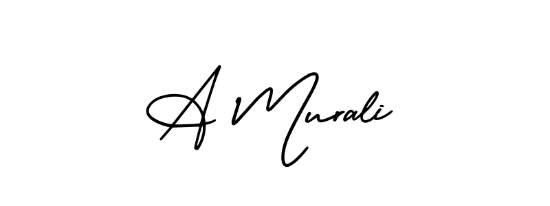 You should practise on your own different ways (AmerikaSignatureDemo-Regular) to write your name (A Murali) in signature. don't let someone else do it for you. A Murali signature style 3 images and pictures png