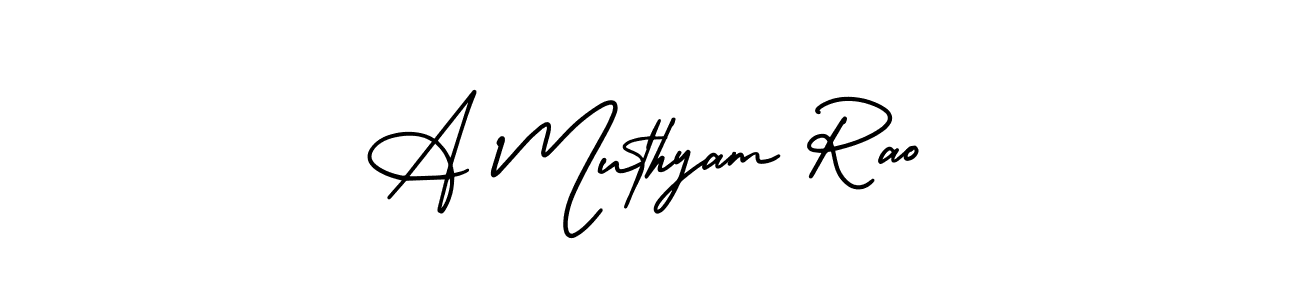 How to make A Muthyam Rao signature? AmerikaSignatureDemo-Regular is a professional autograph style. Create handwritten signature for A Muthyam Rao name. A Muthyam Rao signature style 3 images and pictures png
