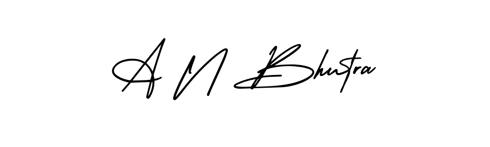 How to make A N Bhutra signature? AmerikaSignatureDemo-Regular is a professional autograph style. Create handwritten signature for A N Bhutra name. A N Bhutra signature style 3 images and pictures png