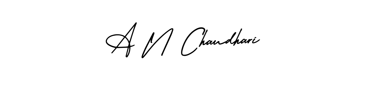 Make a beautiful signature design for name A N Chaudhari. With this signature (AmerikaSignatureDemo-Regular) style, you can create a handwritten signature for free. A N Chaudhari signature style 3 images and pictures png