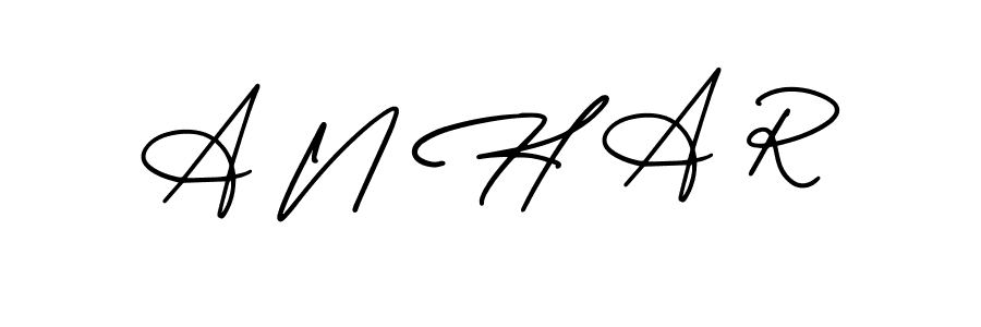 A N H A R stylish signature style. Best Handwritten Sign (AmerikaSignatureDemo-Regular) for my name. Handwritten Signature Collection Ideas for my name A N H A R. A N H A R signature style 3 images and pictures png