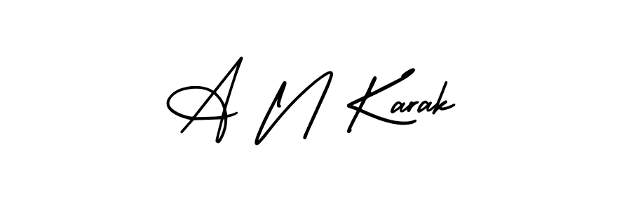 Also You can easily find your signature by using the search form. We will create A N Karak name handwritten signature images for you free of cost using AmerikaSignatureDemo-Regular sign style. A N Karak signature style 3 images and pictures png