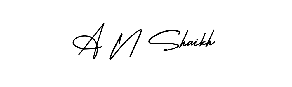 Make a beautiful signature design for name A N Shaikh. Use this online signature maker to create a handwritten signature for free. A N Shaikh signature style 3 images and pictures png