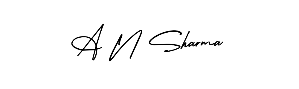 Create a beautiful signature design for name A N Sharma. With this signature (AmerikaSignatureDemo-Regular) fonts, you can make a handwritten signature for free. A N Sharma signature style 3 images and pictures png