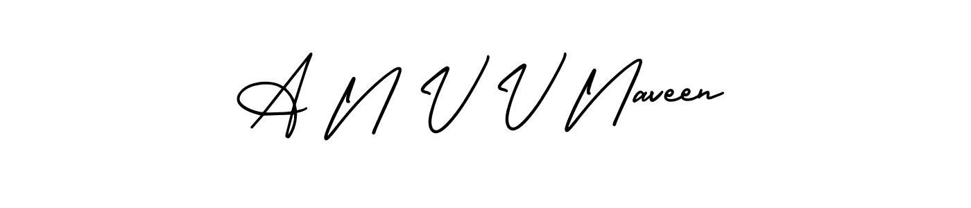 AmerikaSignatureDemo-Regular is a professional signature style that is perfect for those who want to add a touch of class to their signature. It is also a great choice for those who want to make their signature more unique. Get A N V V Naveen name to fancy signature for free. A N V V Naveen signature style 3 images and pictures png