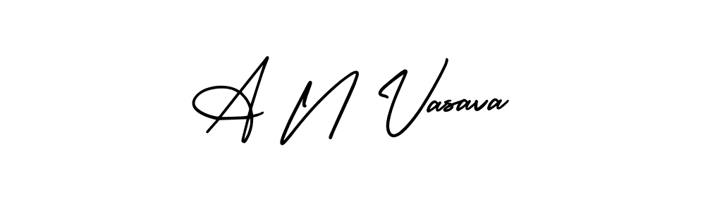 Check out images of Autograph of A N Vasava name. Actor A N Vasava Signature Style. AmerikaSignatureDemo-Regular is a professional sign style online. A N Vasava signature style 3 images and pictures png