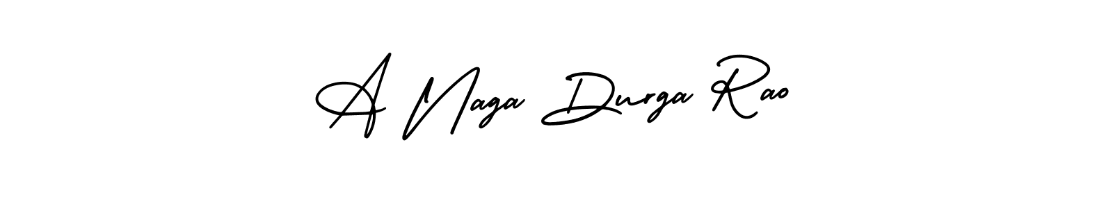 This is the best signature style for the A Naga Durga Rao name. Also you like these signature font (AmerikaSignatureDemo-Regular). Mix name signature. A Naga Durga Rao signature style 3 images and pictures png