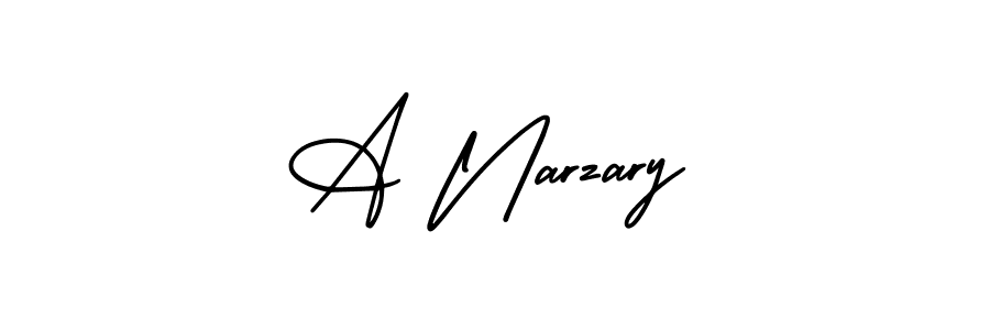 The best way (AmerikaSignatureDemo-Regular) to make a short signature is to pick only two or three words in your name. The name A Narzary include a total of six letters. For converting this name. A Narzary signature style 3 images and pictures png