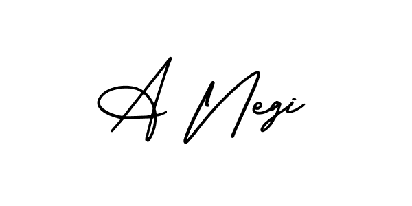 Use a signature maker to create a handwritten signature online. With this signature software, you can design (AmerikaSignatureDemo-Regular) your own signature for name A Negi. A Negi signature style 3 images and pictures png