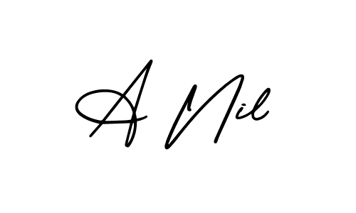 You should practise on your own different ways (AmerikaSignatureDemo-Regular) to write your name (A Nil) in signature. don't let someone else do it for you. A Nil signature style 3 images and pictures png