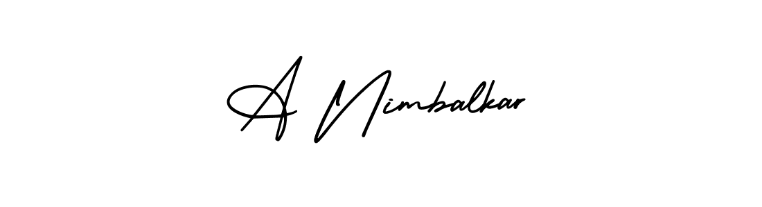 Design your own signature with our free online signature maker. With this signature software, you can create a handwritten (AmerikaSignatureDemo-Regular) signature for name A Nimbalkar. A Nimbalkar signature style 3 images and pictures png