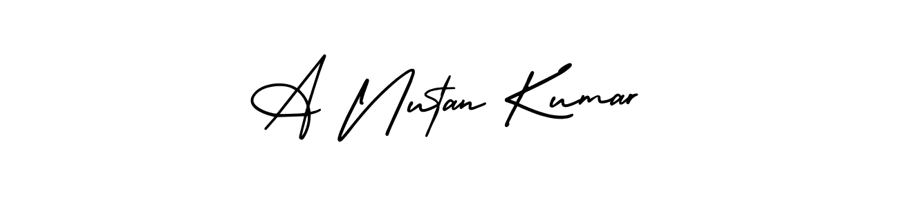 Similarly AmerikaSignatureDemo-Regular is the best handwritten signature design. Signature creator online .You can use it as an online autograph creator for name A Nutan Kumar. A Nutan Kumar signature style 3 images and pictures png