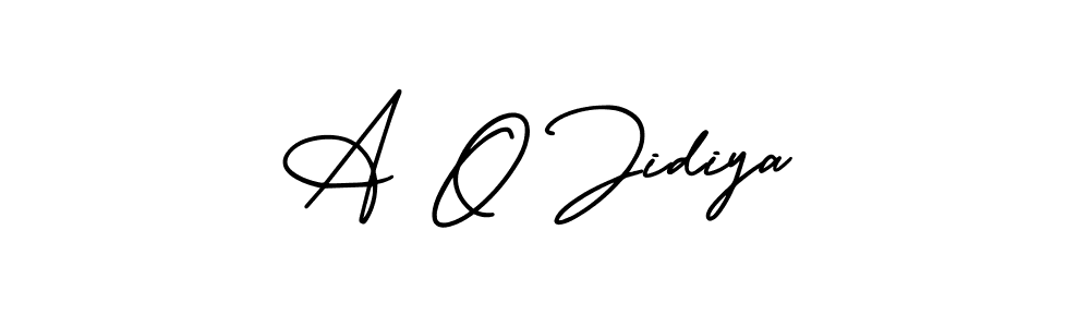 Check out images of Autograph of A O Jidiya name. Actor A O Jidiya Signature Style. AmerikaSignatureDemo-Regular is a professional sign style online. A O Jidiya signature style 3 images and pictures png